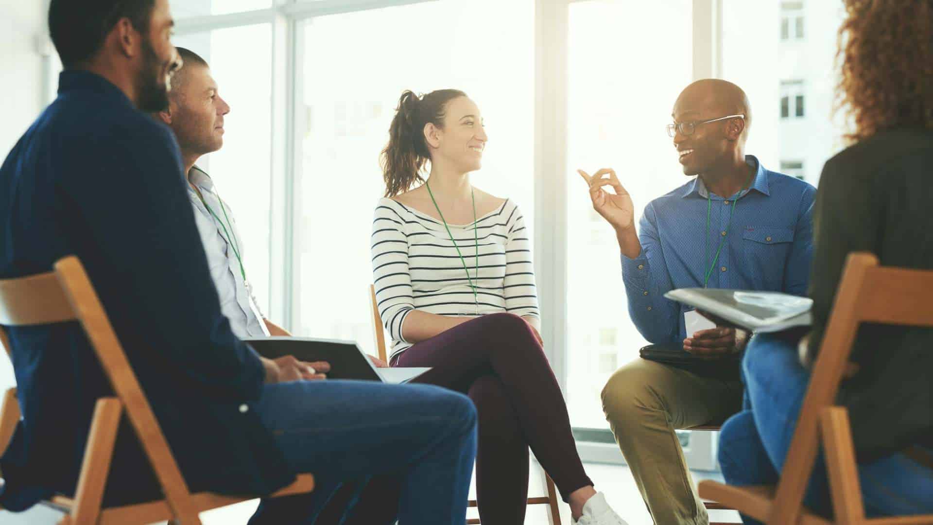 Group counseling session supporting clients in Addiction & Mental Health Treatment Inpatient Programs.