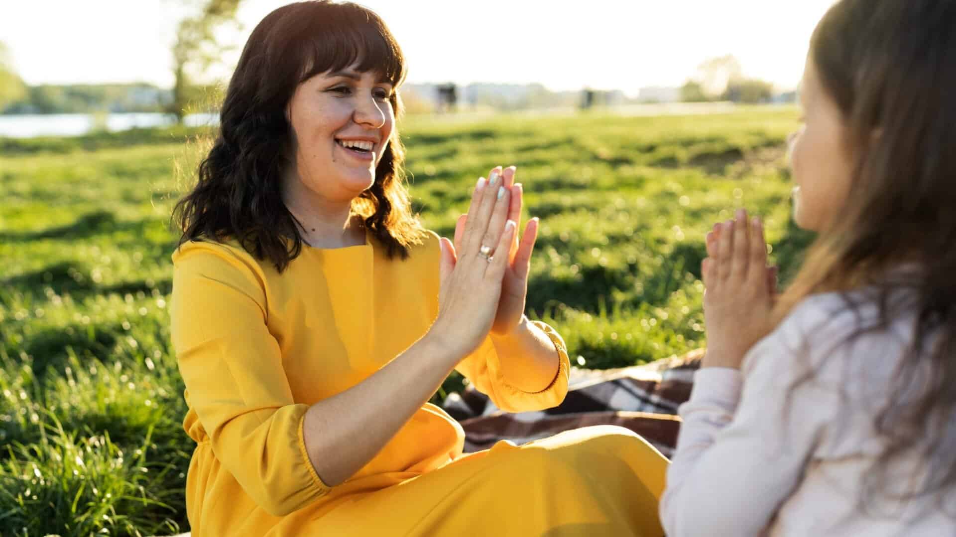 Woman practicing meditation as part of substance abuse treatment in a calm, supportive setting